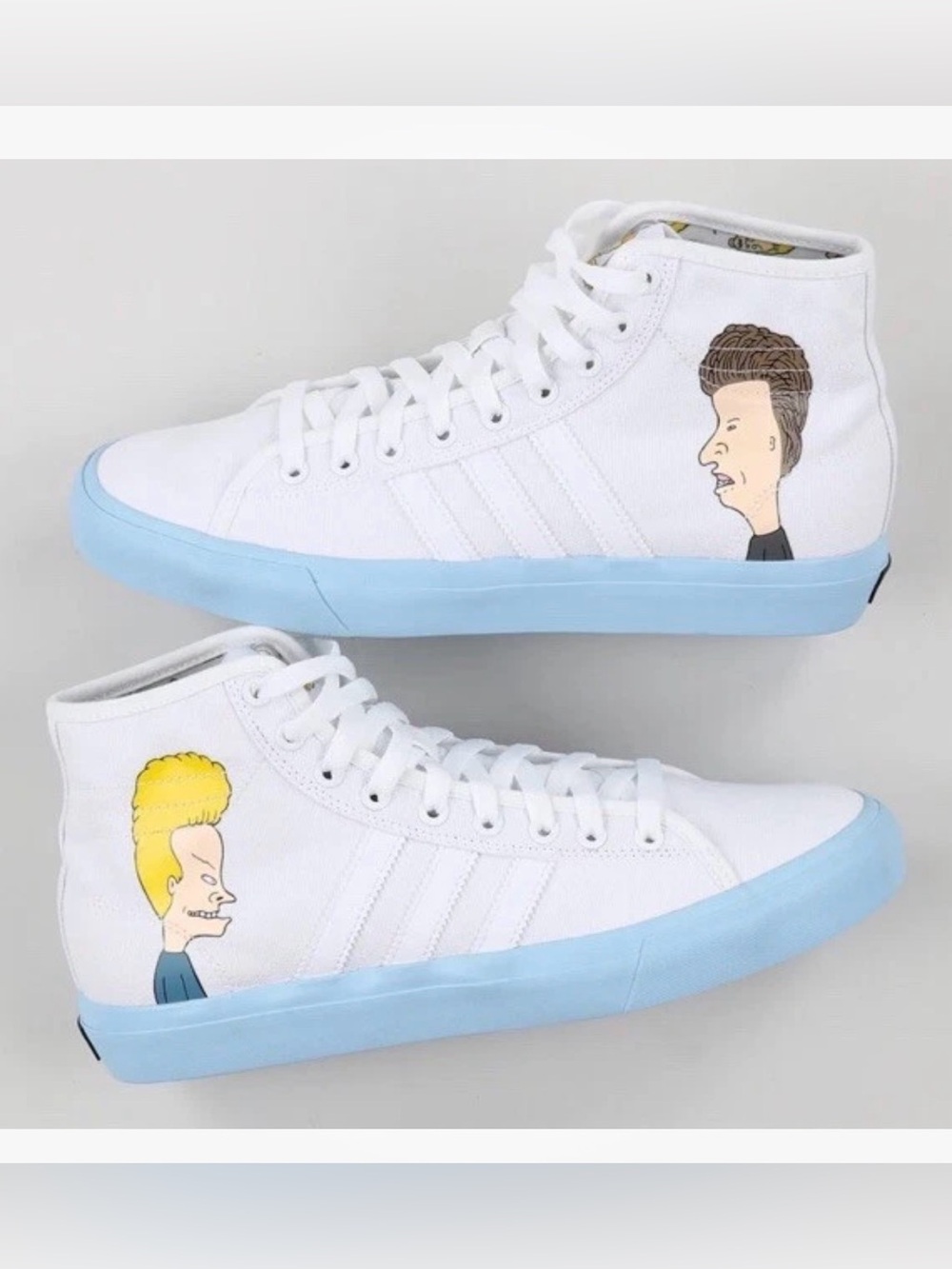 Beavis And Butthead Adidas Matchcourt Canvas High Top Sneakers Men Size 10 US 41